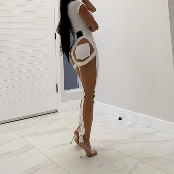 Mugler White spiral jeans - Picture 2 of 5